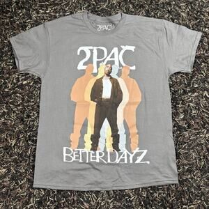 2Pac Better Dayz Gray T Shirt Men Sz M New